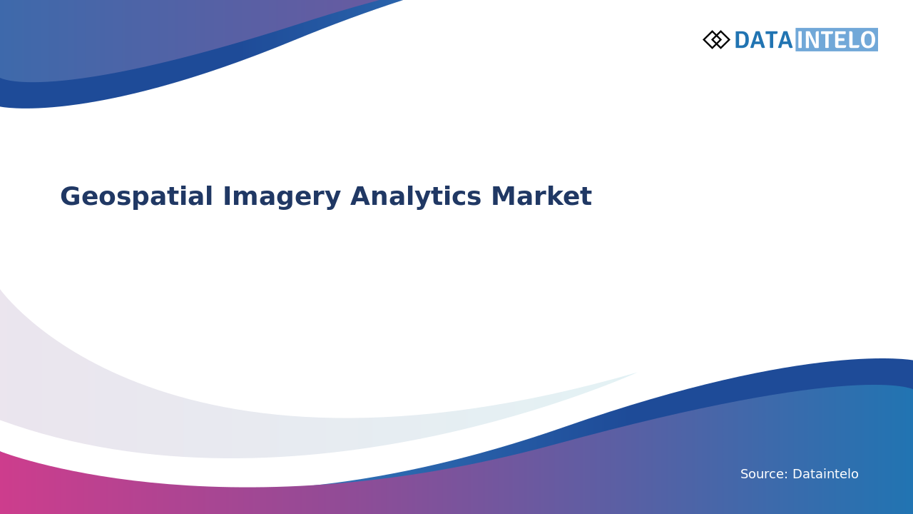 Geospatial Imagery Analytics Market